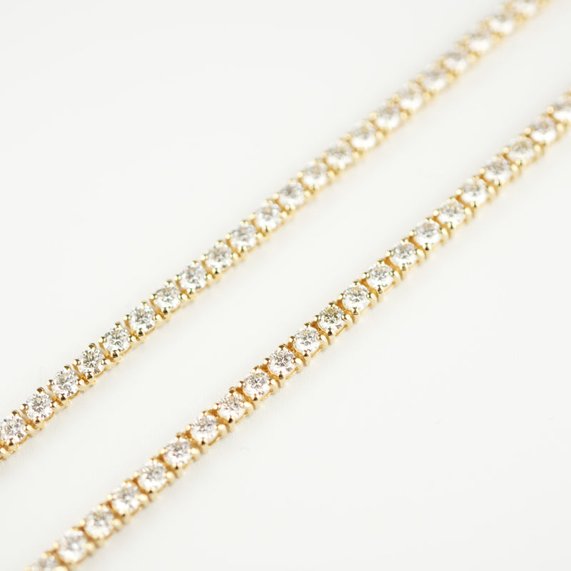 ダイヤモンドテニスネックレス ストレート K18枠 幅3.0mm 50cm トータル10.35ct カラー:G〜H クラリティ:VS-1〜SI-1 カット:VG ※ダイヤモンドのグレードは目安となります※