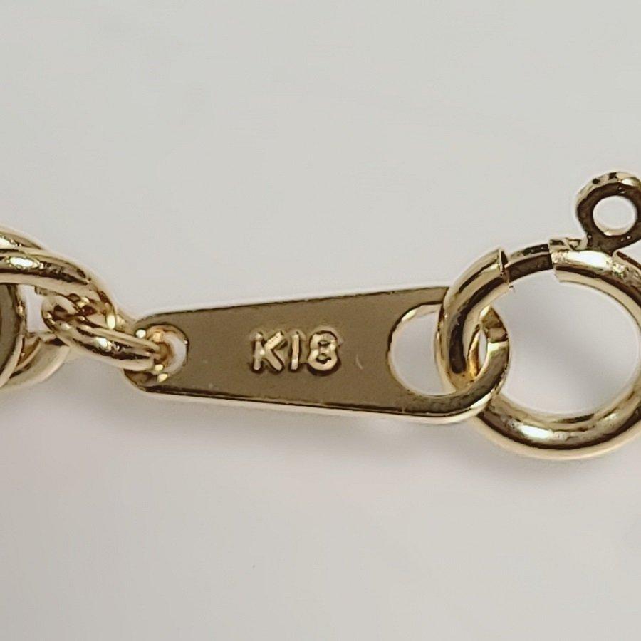 【美品】 K18 ロープチェーン ネックレス 6.18g 60cm フリーサイズ