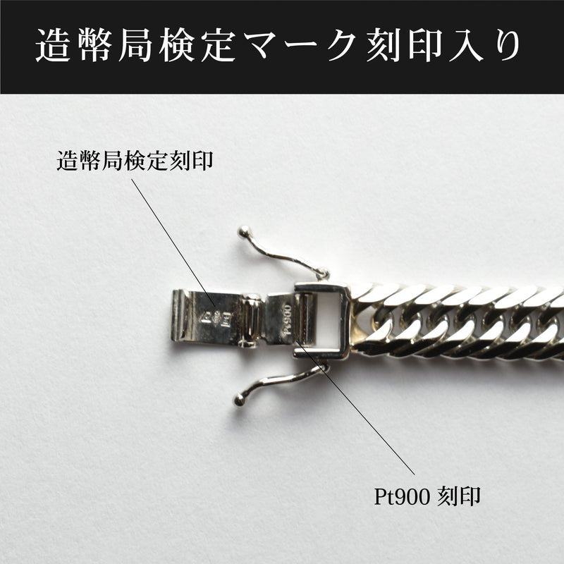【新品】Pt900プラチナ喜平ネックレス　30.7g  50cm  トリプル8面